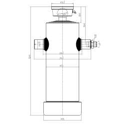 Siłownik 18 ton wysuw 1850 mm
