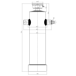 Siłownik 18 ton wysuw 2600 mm
