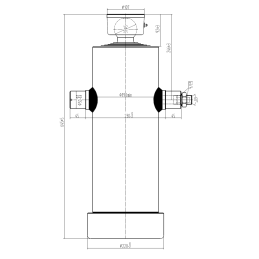 Siłownik 26 ton wysuw 2150 mm