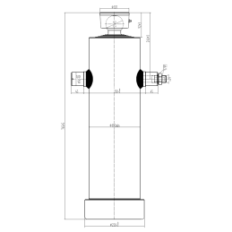 Siłownik 26 ton wysuw 2750 mm