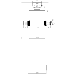 Siłownik 26 ton wysuw 3000 mm
