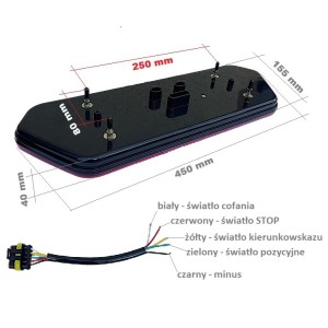 Lampa tylna - PRAWA - 46 szt LED 12/24V