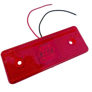 Lampa LED obrysowa z odblaskiem - czerwona