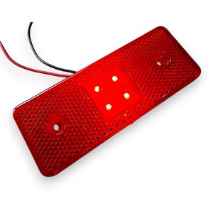Lampa LED obrysowa z odblaskiem - czerwona