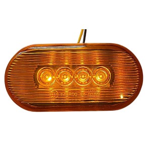 Lampa LED obrysowa z odblaskiem - pomarańczowa