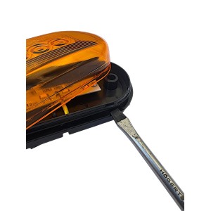 Lampa LED obrysowa z odblaskiem - pomarańczowa