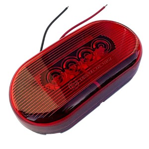 Lampa LED obrysowa z odblaskiem - czerwona