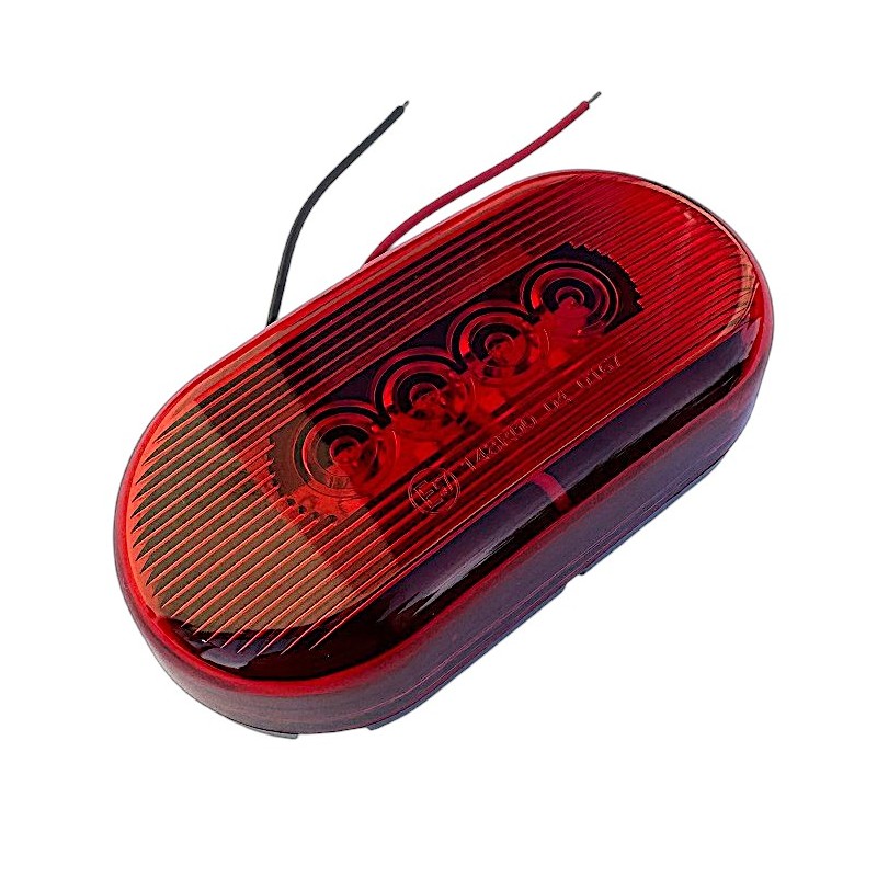 Lampa LED obrysowa z odblaskiem - czerwona