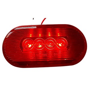 Lampa LED obrysowa z odblaskiem - czerwona