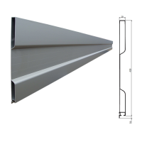 Burta aluminiowa H400 z miejscem pod uszczelkę