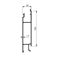 Burta aluminiowa H100 środkowa - do stopniowania