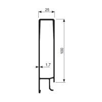 Burta aluminiowa H100 górna - do stopniowania